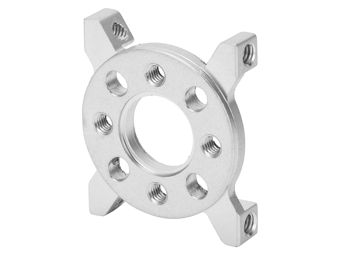 Suporte de alumínio para motor elétrico 38 x 32 x 8,5 mm para fixação e posicionamento (3221-0032-0001)