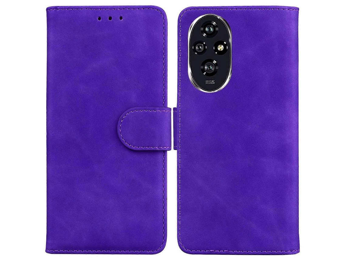 Capa Protetora De Couro Sólido Com Suporte Para Honor 200 5g