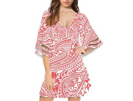 Vestido FYY Havaianocom Meia Poliéster Multicor (4XL)