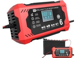 Carregador De Manutenção De Bateria De Carro 12v6a Com Tela De Exibição