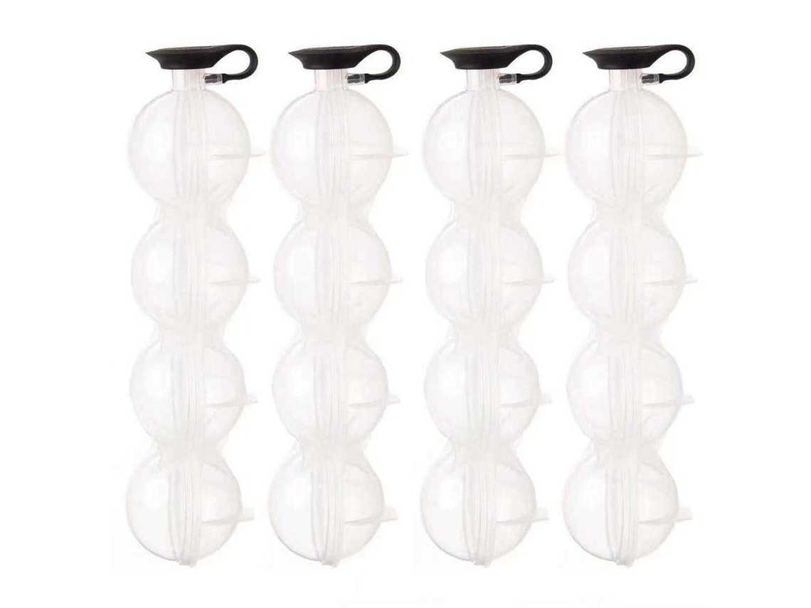 Molde Esférico De Gelo 4 Cavidades, Silicone, Para Whisky