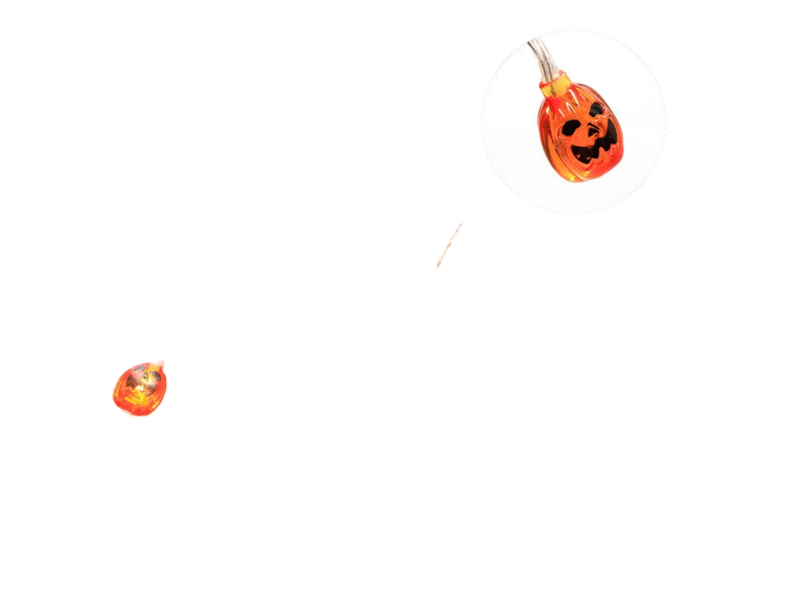 Laxiscreed Luzes De Halloween Com Pipas, Abóboras, Aranhas E Morcegos, 3m Com 20 Leds, Funciona A Pilha