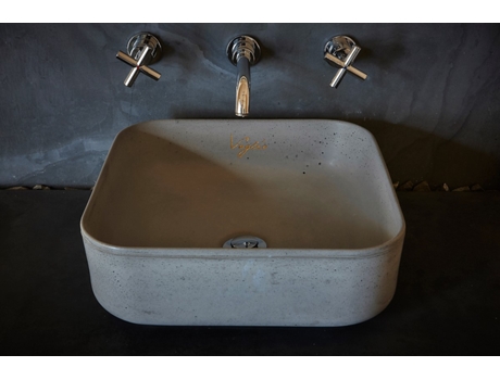 Lavatório de Betão Cor Cinzento Modelo V12