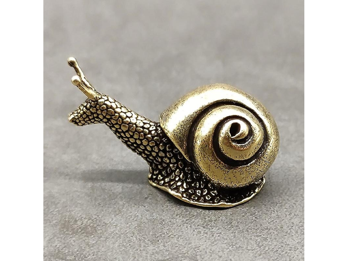 Figura de caracol pequena em cobre puro com personalidade para decoração residencial S/MARCA