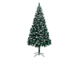 Vidaxl Árvore De Natal Artificial Com Pinhas E Neve Branca 210 Cm
