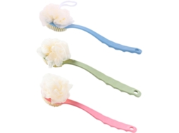 Conjunto Nolitoy Com 3 Escovas De Banho Esfoliantes Cabo Longo, Cerdas Macias Para Banho E Corpo, Adequadas Para Homens
