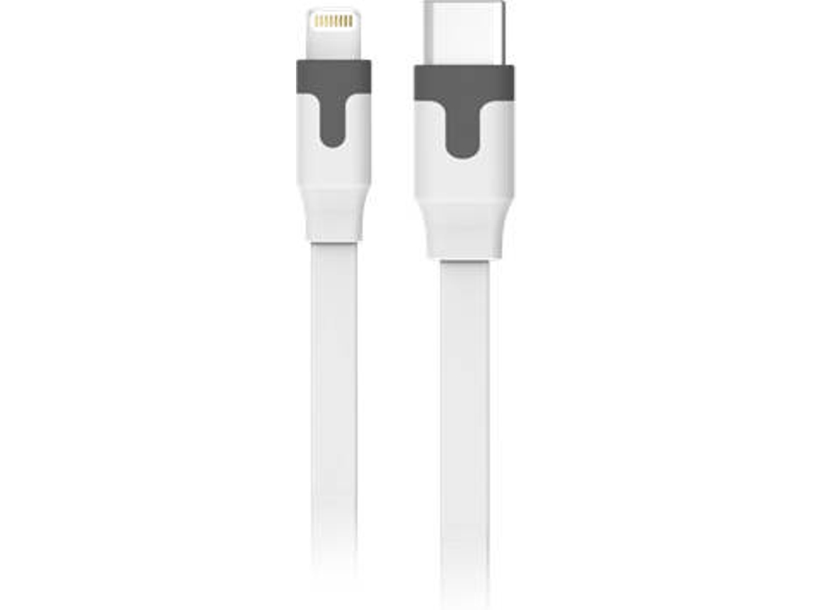 Cabo MUVIT MUUSC0226 (1 USB-C - 1 Lightning - 1 m - Branco)