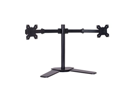 Kratos Suporte Duplo Para Monitor Led Lcd De 10 A 27 Polegadas Vesa 75/100 Mm Com Base De Secretária Em Aço Preto Frankystar