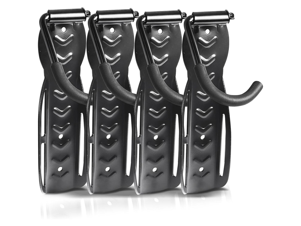 Conjunto de 4 Suportes de Parede MDUG para Bicicletas, 26x11x12 cm, até 30 kg