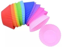 Kit 12 Mini Forminha De Silicone 6,5x3x4,5cm Para Bolo Forma De Cupcake Gokoco