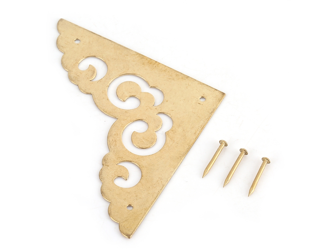 Protetor de borda de cobre estilo antigo (especificação de 6,5 cm, cor latão)