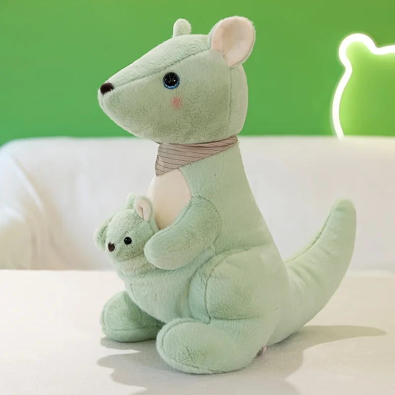 (verde, 26 Cm) Brinquedo De Pelúcia Canguru Dois Em Um De 26 Cm