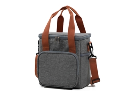 Bolsa Térmica DUREFORWARD Grande e Portátil para Almoços ao Ar Livre, a Tiracolo Extragrande e Reforçada, Cinzenta (sem dimensões)