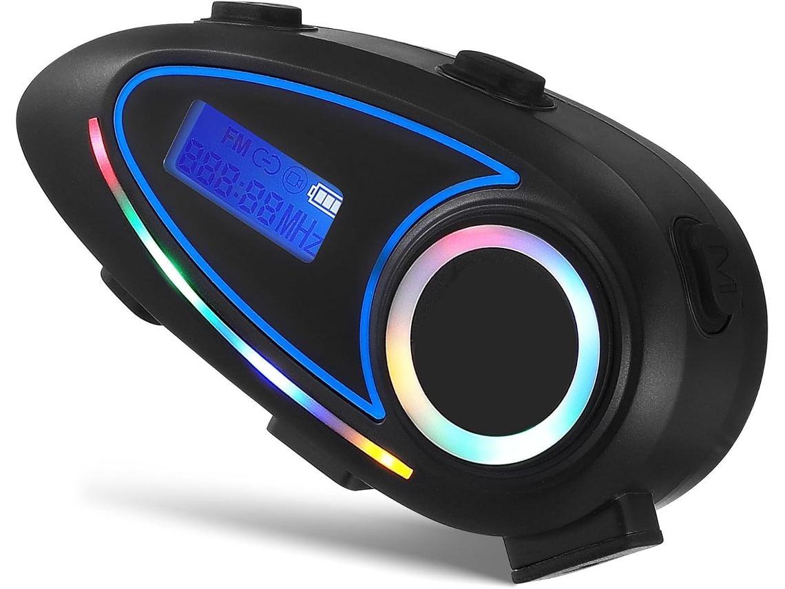 Homoyoyo Casque De Communication Sans Fil Moto Étanche Ip65 Com Microfone, Écouteurs Abs, Bateria 800mah, Vélo