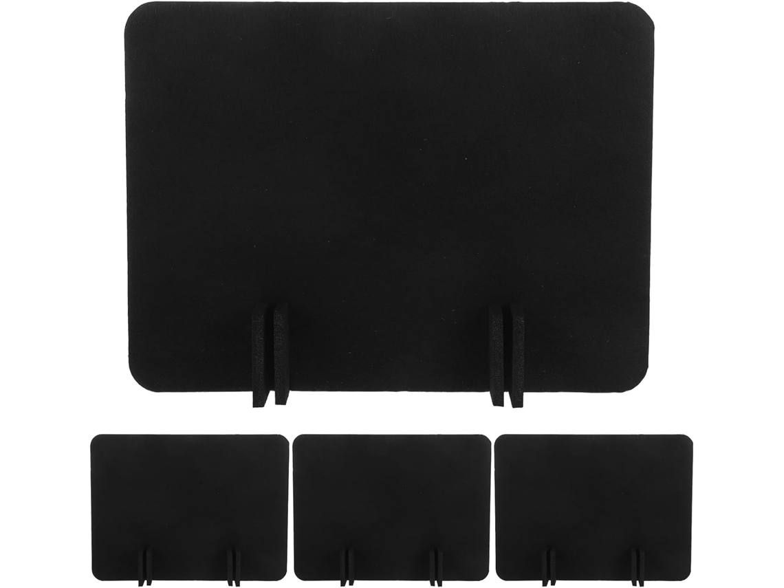 Divisória De Mesa Em Feltro Preto, 4 Peças, 40x30 Cm