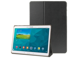 Capa De Couro Com Textura Acetinada E Suporte Para Galaxy Tab S 10.5 / T800 (preto)