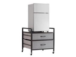 Suporte De Armazenamento Para Mini Refrigerador Vevor 2 Gavetas Cinza 560 X 530 X 570 Mm