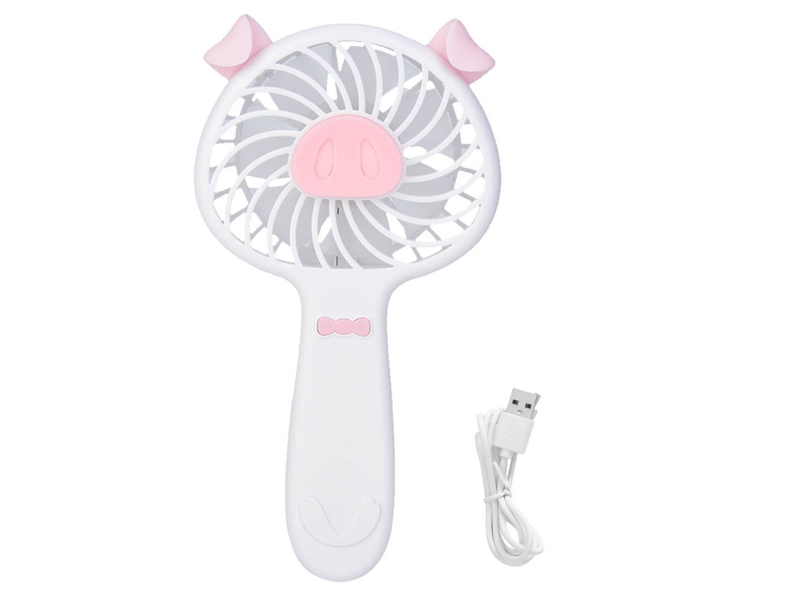 Ventilador Portátil Usb Recarregável 3 Velocidades Branco