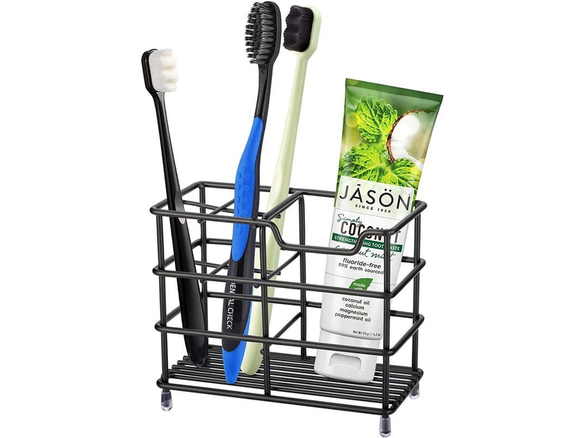 Suporte de escova de dentes e creme de aço inox Nova Line