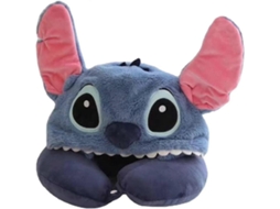 Almofada de Viagem AQUAFORGE em formato de U para pescoço com capuz do Stitch