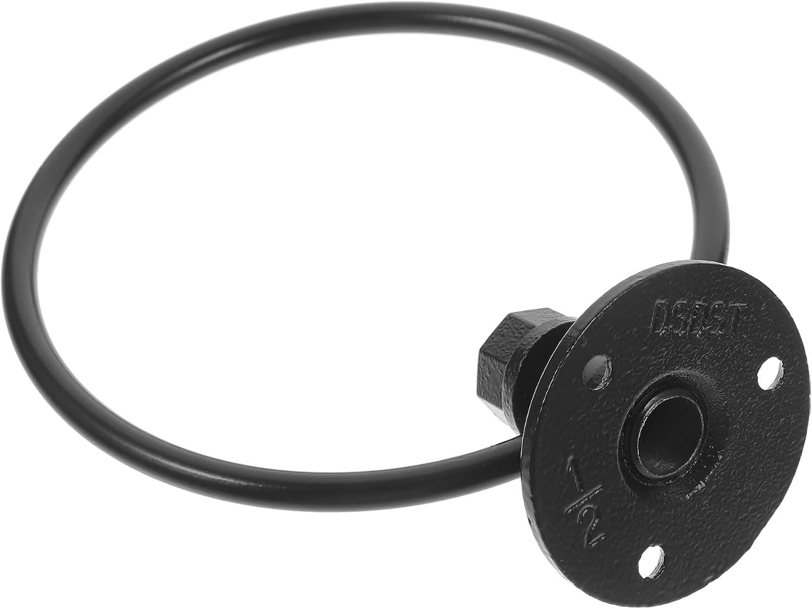 Porta-toalhas De Parede Em Ferro Preto Industrial, Organizador De Toalhas