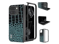 Capa De Celular Abeel Com Estampa De Crocodilo E Borda Preta Para Google Pixel 9 Pro Fold
