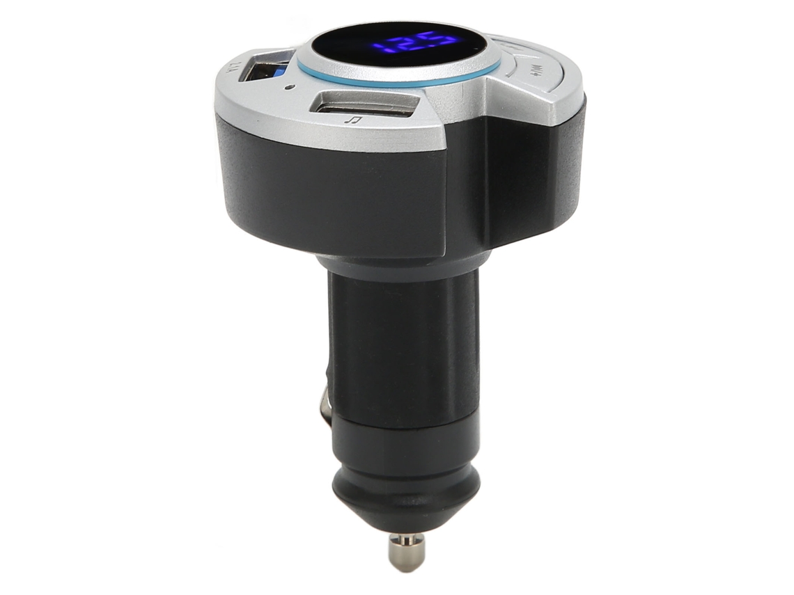 Transmissor Fm Bluetooth Carro Adaptador Com Usb E Cartão De Memória