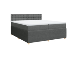 Box Spring Bed, Box Spring Beds Vidaxl Cinzeto Tecido (200 X 200 Cm)