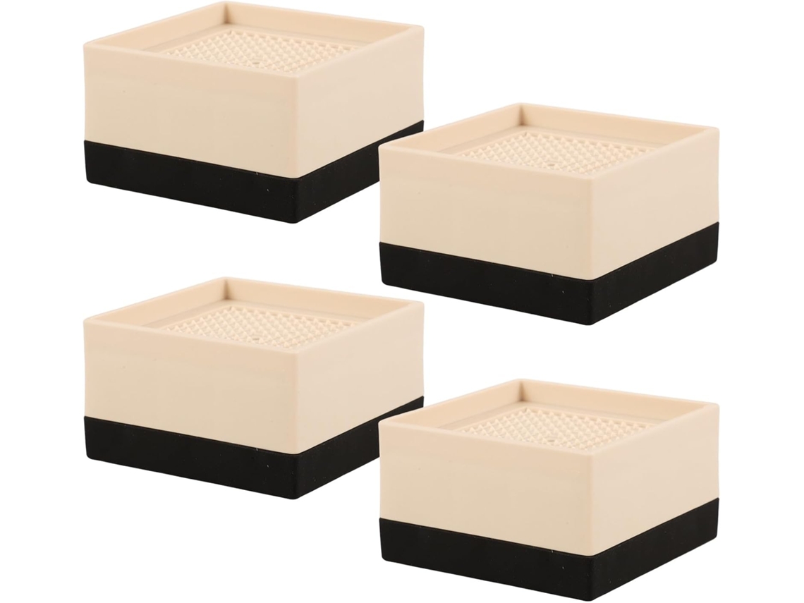 Conjunto De 4 Pés De Resina Bege Para Móveis, Incluindo Pés De Cama E Mesa.