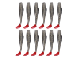 2set Isca de Pesca T Tail Silicone 6pcs 5