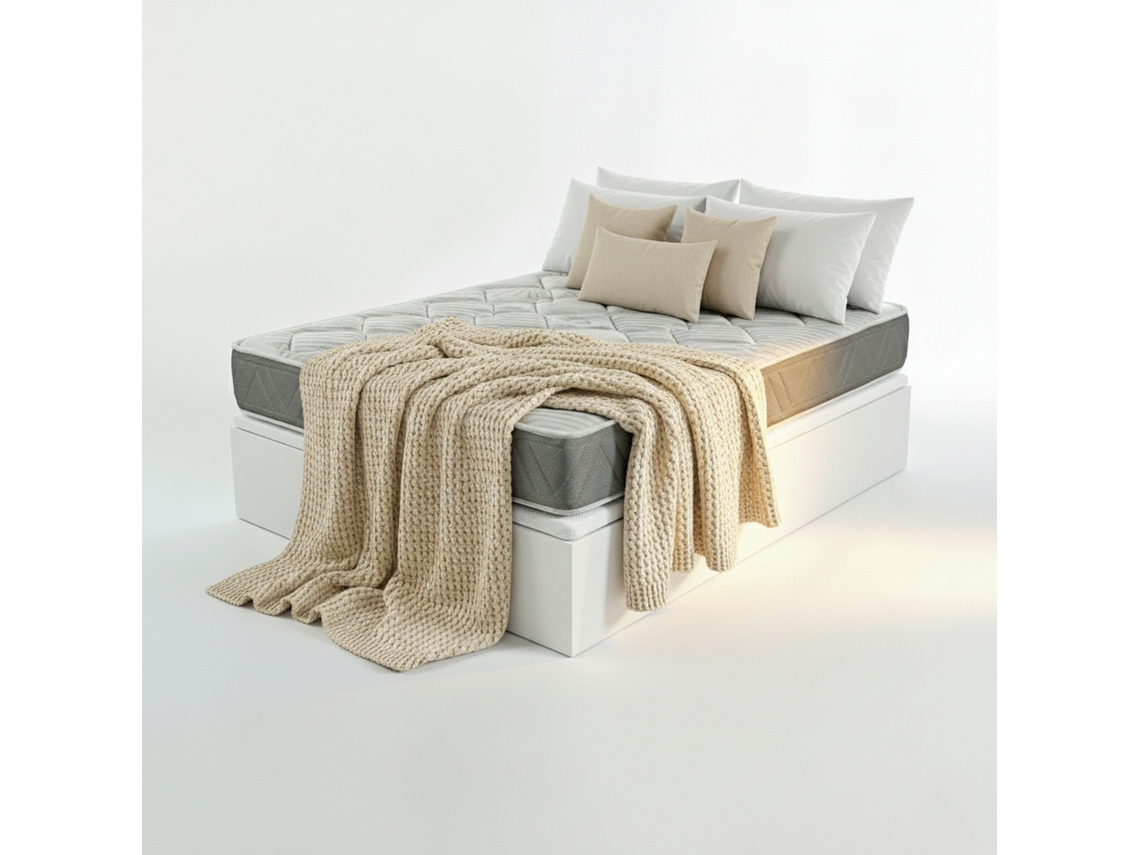 Pack PIKOLIN Colchão Molas Ensacadas Ceramic Pocket + Sommier Branco (90 x 190 - 26 Cm de Altura)