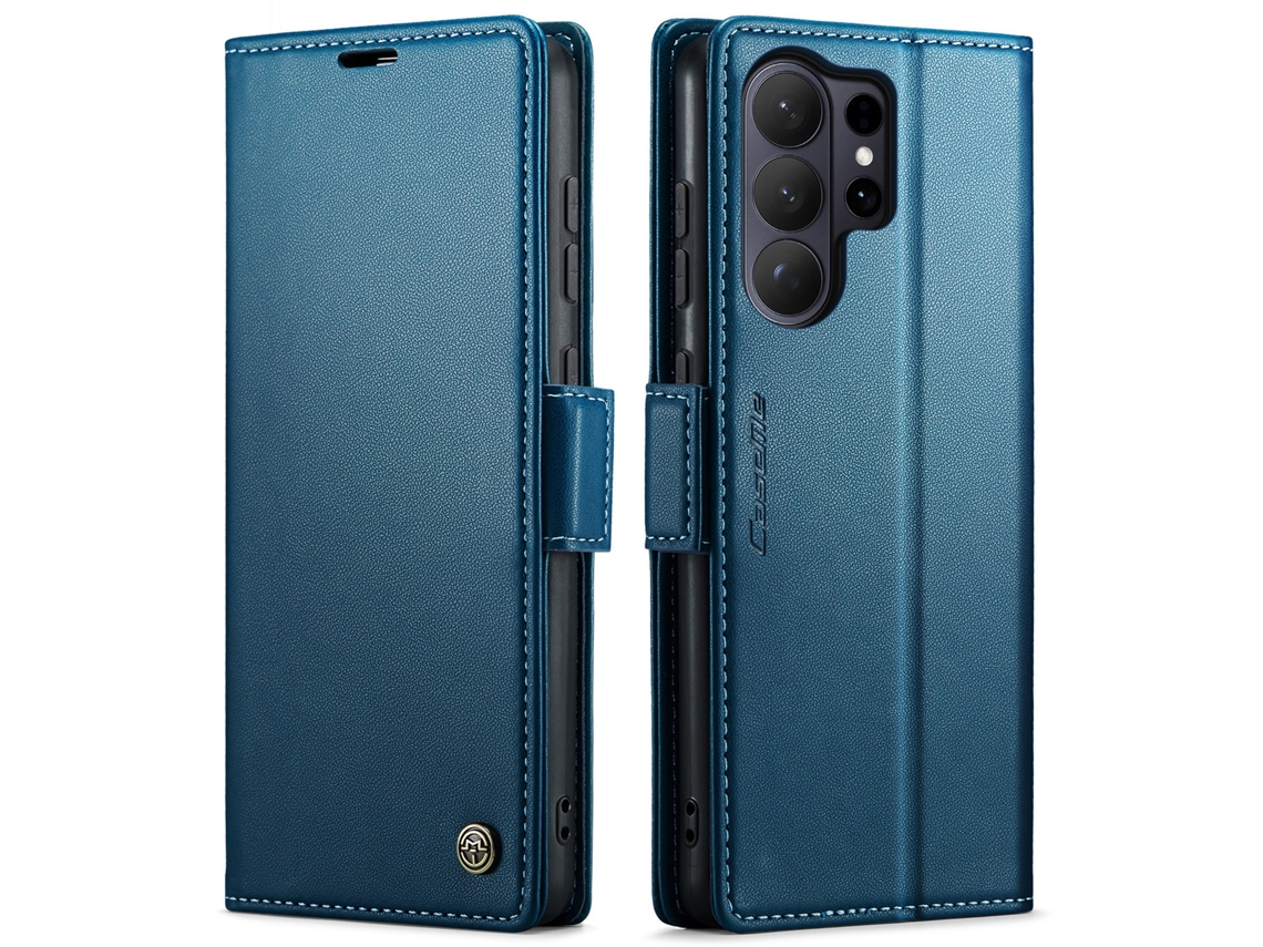 Capa De Couro Antifurto Para Celularazul - Iphone 15 Pro