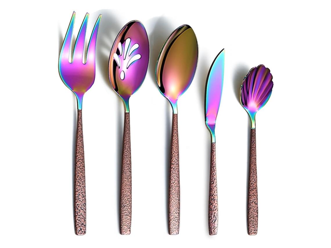 5 Peças Evanda Inox Com Alças Cobre Com Final Tecnológico Colorido