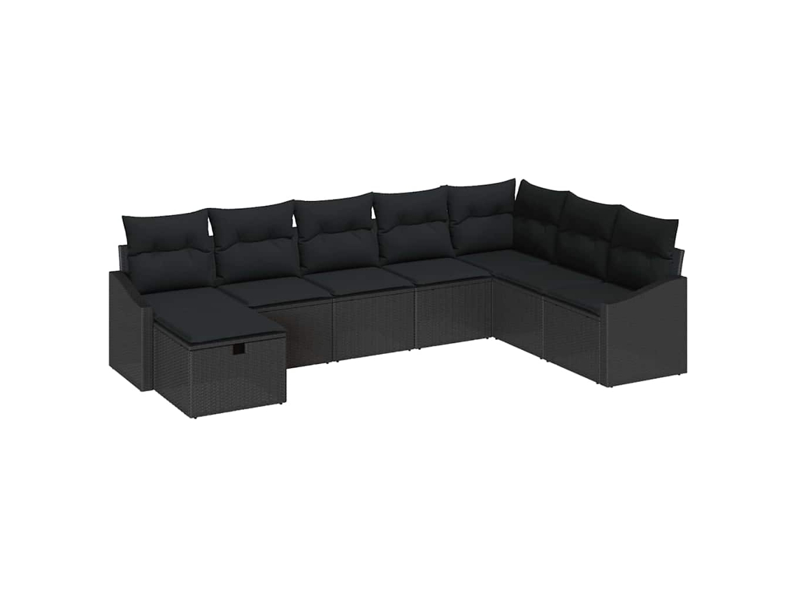 Maison Exclusive - Conjunto De Sofás Com Almofada 8 Pcs Vime Pe