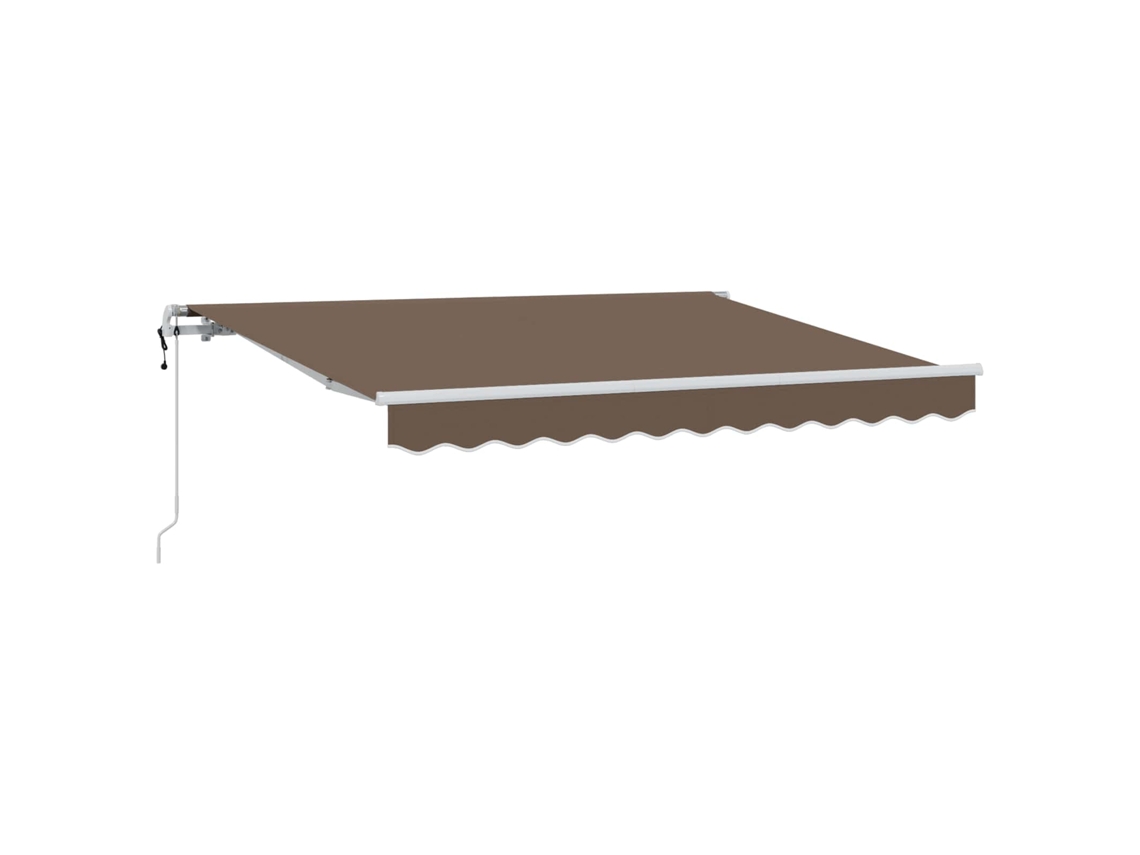 Conjunto 1 Toldo Retrátil Vidaxl Castanho-acinzentado Tecido (450 × 350 Cm)