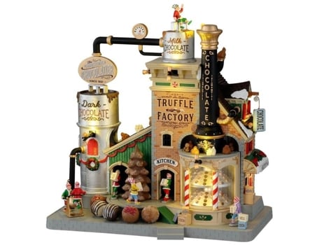 Fábrica De Trufas Do Chocolateiro De Natal, Com Adaptador 4,5 V Lemax 30,20 X 18,50 X 31,50 Multicores