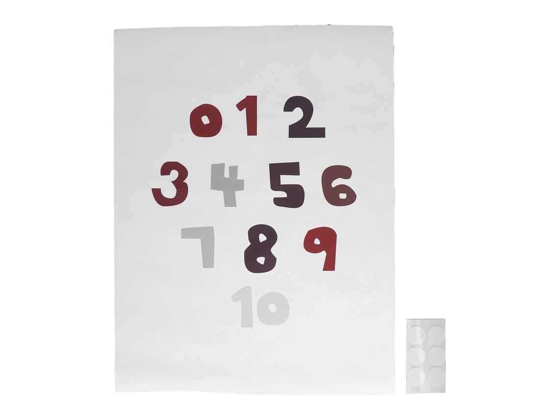Mali pôster Numérico 0 10 para Crianças Aprendizagem com Adesivo Duplo Fundo Decorativo Sala Aula