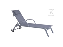 Ligstoel Home Esprit Cinzento Claro 199 X 63 X 101 Cm
