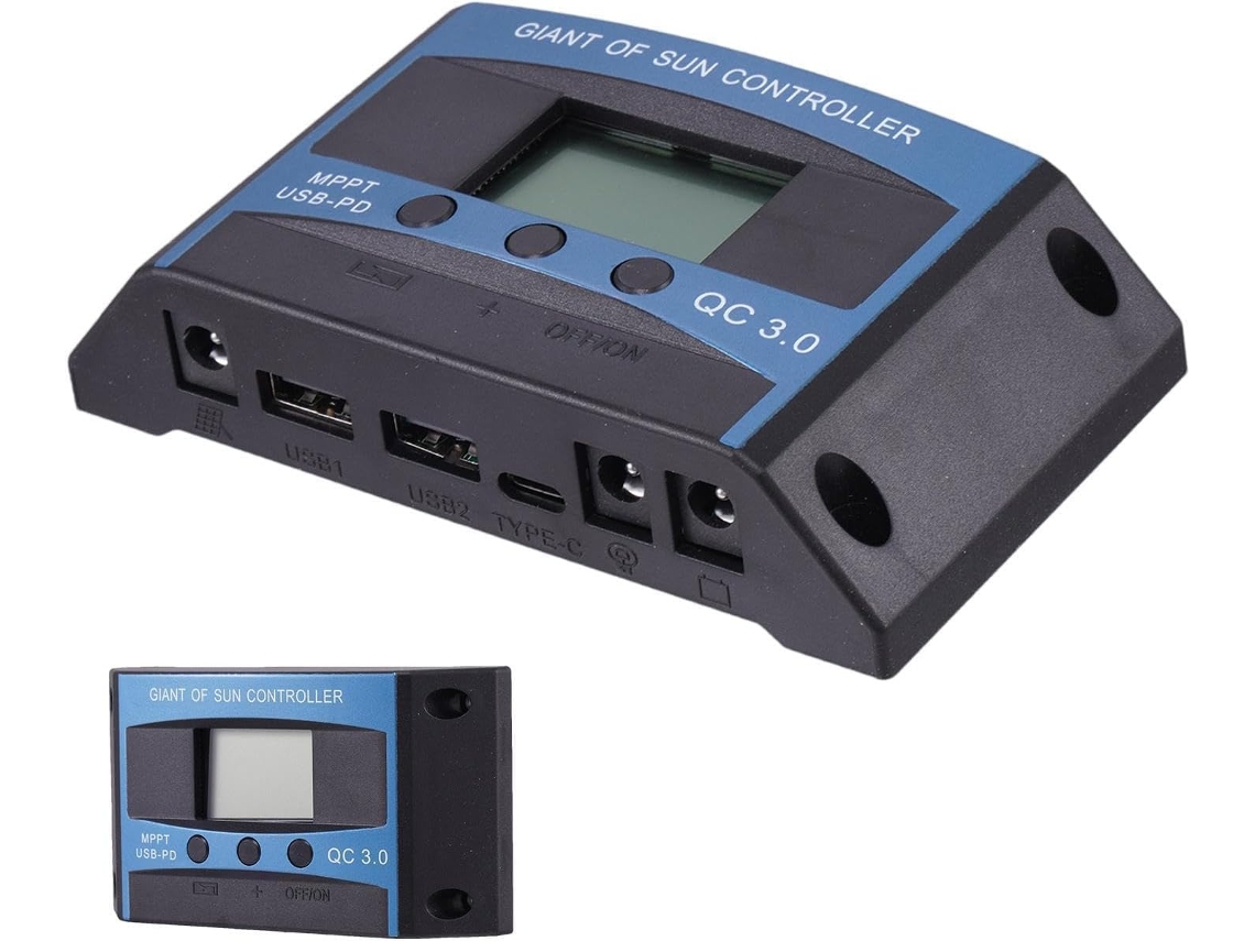 Controlador De Carga Solar Com 2 Portas Usb E Regulador.