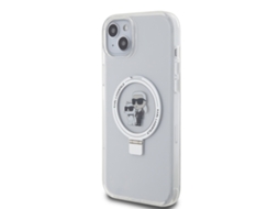 Capa Magsafe Ring Stand Karl Et para iPhone 15 KARL LAGERFELD Pele Sintética Transparente