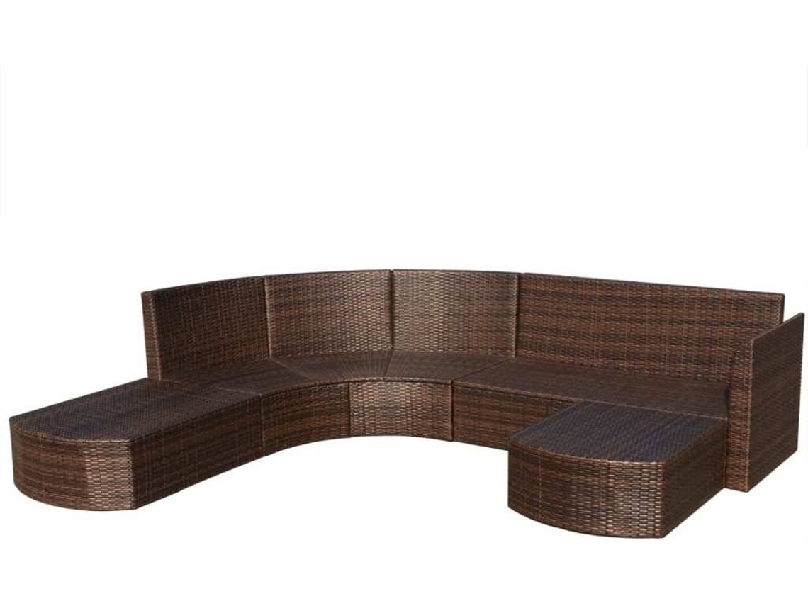 vidaXL Conjunto de sofás de jardim 16 pcs vime castanho Worten.pt