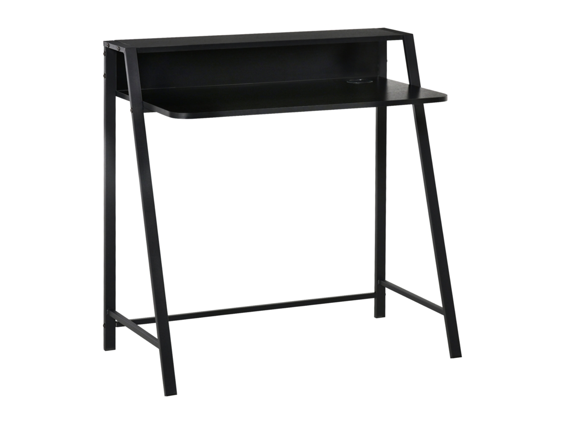 Mesa Computador VELTRIX com armazenamento, gerenciamento de cabos, estrutura metálica 84x45x85cm
