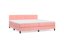 Box Spring Bed, Box Spring Beds Vidaxl Cor-de-rosa Veludo (200 X 200 Cm)