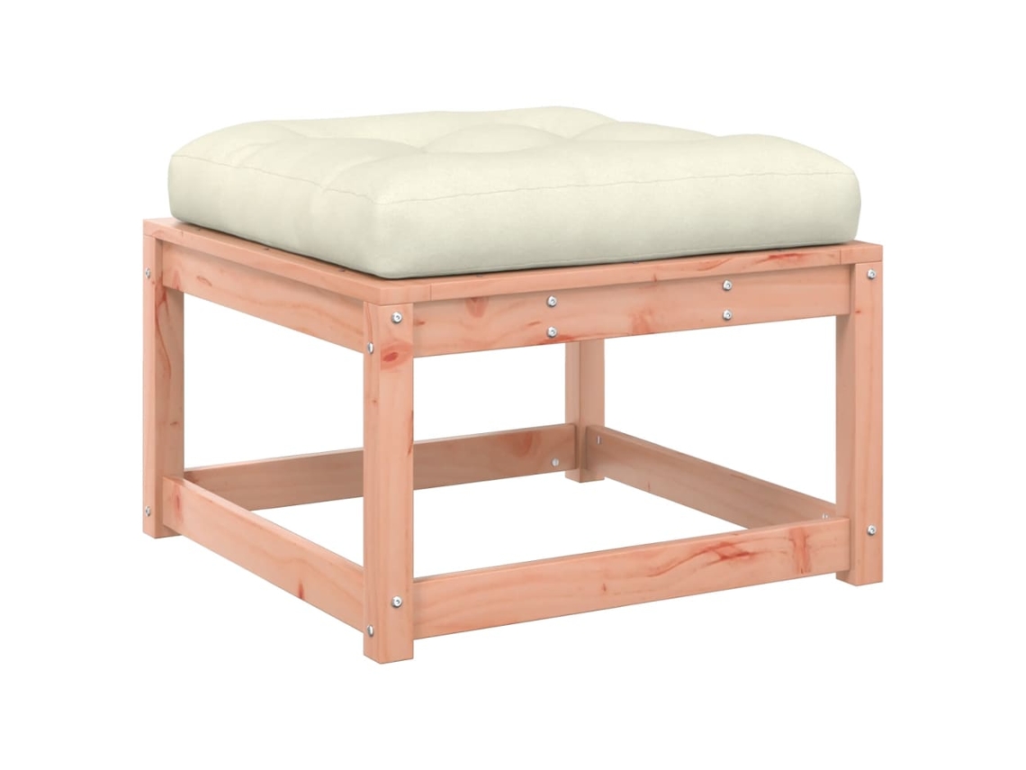 Garden Footstool, Garden Footstools Vidaxl Marrom Madeira De Douglas (com Almofadões)