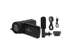 2026 câmera de Vídeo Camcorder com Microfone, 16x Zoom, Gravador Digital para Vlogging