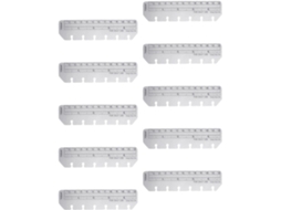 Conjunto De 10 Réguas Marcadoras Página Com 6 Furos E Função Divisória Para Fichário, Ideal Para Cadernos, Agendas E