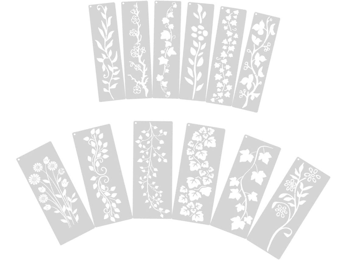 12 Modelos Reutilizáveis Para Pintura E Decoração De Parede "faça Você Mesmo"
