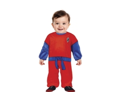 Fato de guerreiro espacial vermelho para bebé
