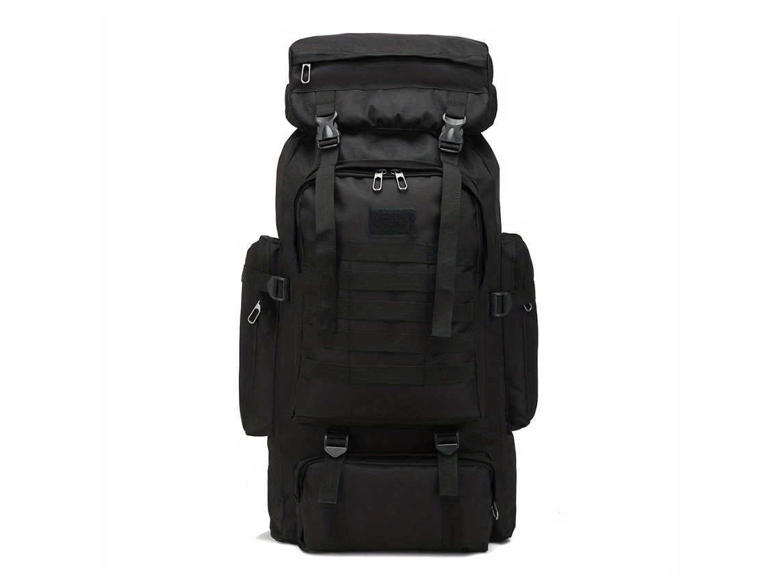 Mochila De Caminhada Dobrável Com Cordão, Em Poliéster, Preta (não Inclusa)., Para Caminhadas, Viagens E Atividades Ao Ar Livre