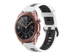 Pulseira De Silicone Bicolor Com Padrão Vertical Para Samsung Galaxy Watch3 (41 Mm X 20 Mm).